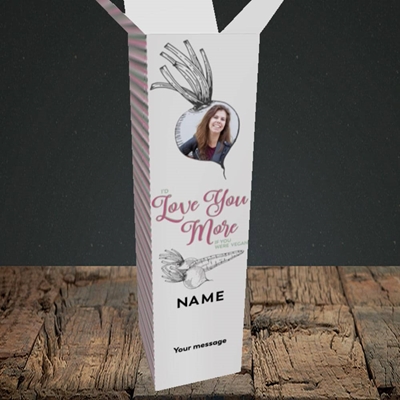Picture of If You Were Vegan, Valentine's Design, Upright Bottle Box