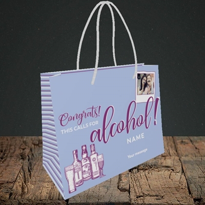 Picture of Calls For Alcohol, Celebration Design, Small Landscape Gift Bag