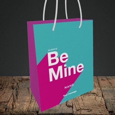 Picture of Always be Mine (type) (Without Photo), Valentine's Design, Small Portrait Gift Bag