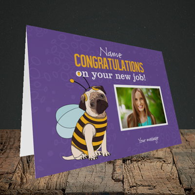 Picture of Bee, New Job Design, Landscape Greetings Card