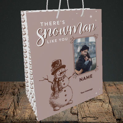 Picture of Snowman Like You, Christmas Design, Medium Portrait Gift Bag