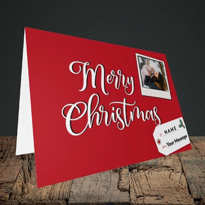 Picture of 2. A Merry Christmas Polaroid, Christmas Design, Landscape Greetings Card