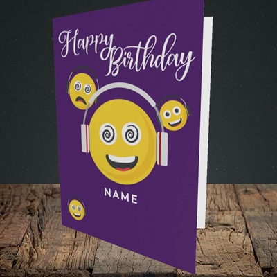 Picture of Smileys, (Without Photo) Birthday Design, Portrait Greetings Card
