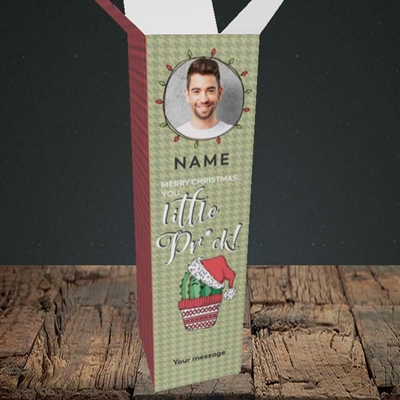 Picture of Christmas Pr*ck, Christmas Design, Upright Bottle Box