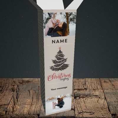 Picture of Tree & Wishes, Christmas Design, Upright Bottle Box