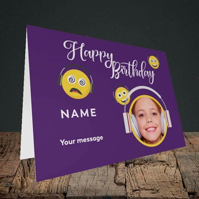 Picture of Smileys, Birthday Design, Landscape Greetings Card