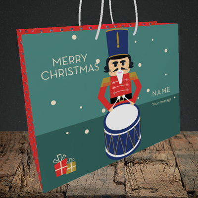 Picture of Drummer Boy(Without Photo), Christmas Design, Medium Landscape Gift Bag