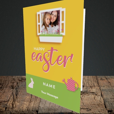 Picture of Window, Easter Design, Portrait Greetings Card