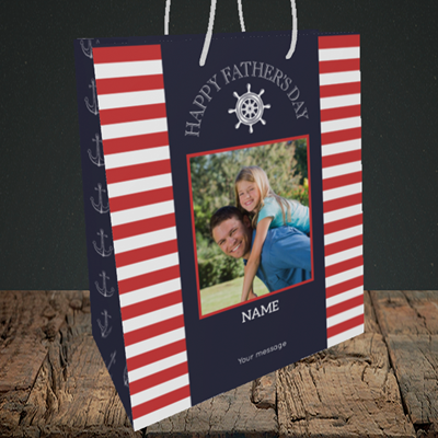 Picture of Nautical, Father's Day Design, Medium Portrait Gift Bag
