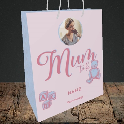 Picture of Mum To Be, Pregnancy Design, Medium Portrait Gift Bag