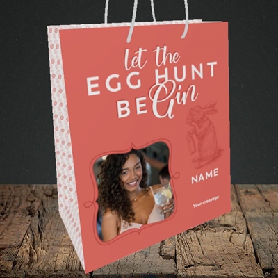 Picture of Egg Hunt BeGin, Easter Design, Medium Portrait Gift Bag