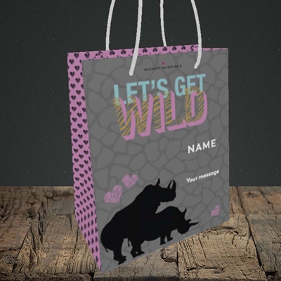Picture of Let's Get Wild(Without Photo), Valentine's Design, Small Portrait Gift Bag