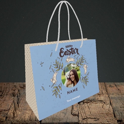 Picture of Running Bunnies,  Easter Design, Small Landscape Gift Bag