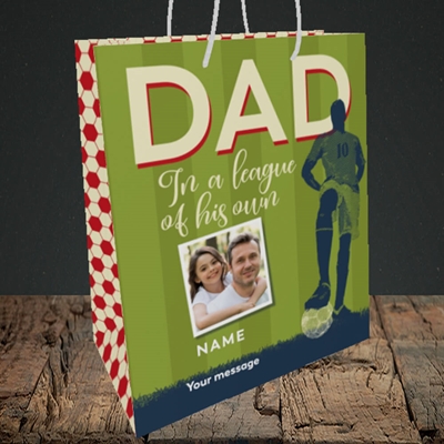 Picture of League Of His Own, Father's Day Design, Medium Portrait Gift Bag