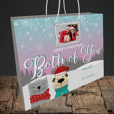 Picture of Both Of You, Christmas Design, Medium Landscape Gift Bag