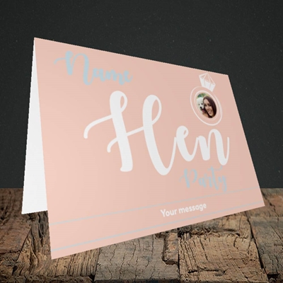 Picture of Hen Party Peach, Wedding Design, Landscape Greetings Card