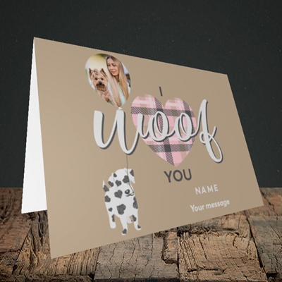 Picture of I Woof You, Valentine's Design, Landscape Greetings Card