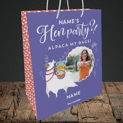 Picture of Alpaca My Bags, Wedding Design, Medium Portrait Gift Bag