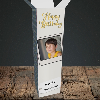 Picture of 2. A Happy Birthday Polaroid, Birthday Design, Upright Bottle Box