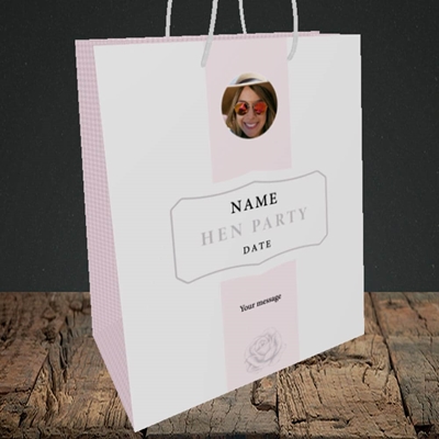 Picture of Elegance Of Rose - Pink, Wedding Design, Medium Portrait Gift Bag