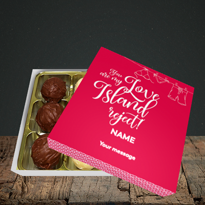 Picture of Love Island Reject, (Without Photo) Valentine Design, Choc 9