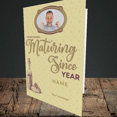 Picture of Maturing Since, Birthday Design, Portrait Greetings Card