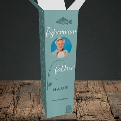 Picture of Fisherman, Father's Day Design, Upright Bottle Box