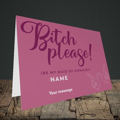 Picture of Bitch Please!(Without Photo), Wedding Design, Landscape Greetings Card