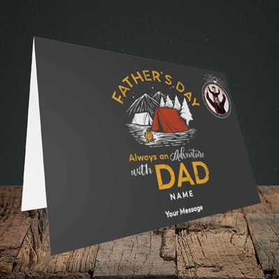 Picture of Adventure With Dad, Father's Day Design, Landscape Greetings Card