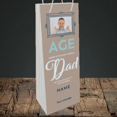 Picture of Wrong Age Dad, Birthday Design, Bottle Bag