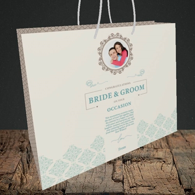 Picture of Regency Green B&G, Wedding Design, Medium Landscape Gift Bag