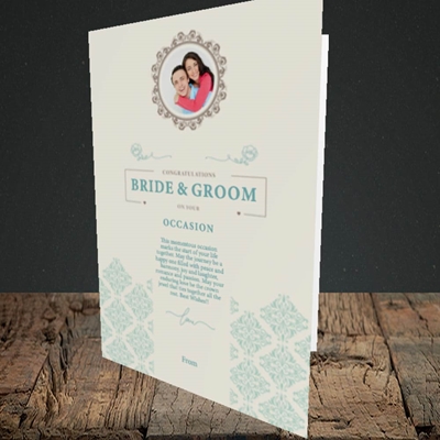 Picture of Regency Green B&G, Wedding Design, Portrait Greetings Card