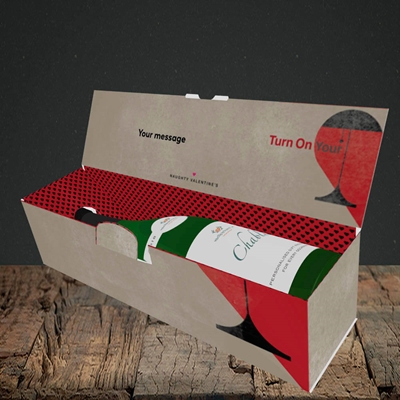 Picture of Turn On Your Red Light (Without Photo), Valentine's Design, Lay-down Bottle Box
