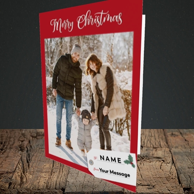Picture of 1. A Merry Christmas, Large Photo, Christmas Design, Portrait Greetings Card
