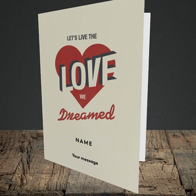 Picture of let's live the love (Without Photo), Valentine's Design, Portrait Greetings Card