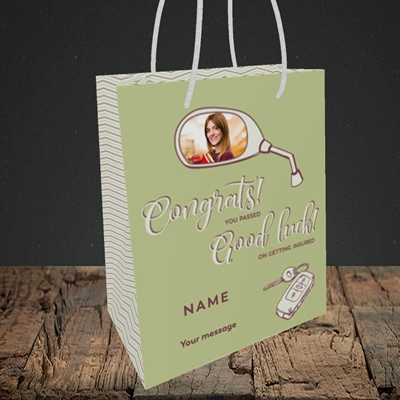 Picture of You Passed, Celebration Design, Small Portrait Gift Bag