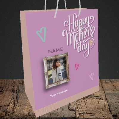 Picture of Happy Mother's Day, Mother's Day Design, Medium Portrait Gift Bag