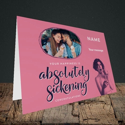 Picture of Absolutely Sickening, Wedding Design, Landscape Greetings Card