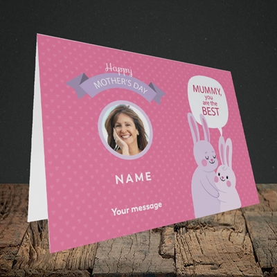 Picture of Mummy You Are The Best Bunny, Mother's Day Design, Landscape Greetings Card