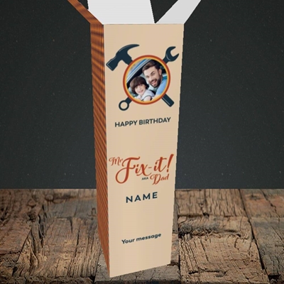 Picture of Mr Fix It, Birthday Design, Upright Bottle Box