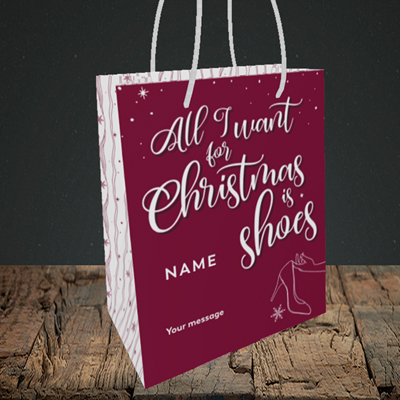 Picture of Christmas Shoes(Without Photo), Christmas Design, Small Portrait Gift Bag
