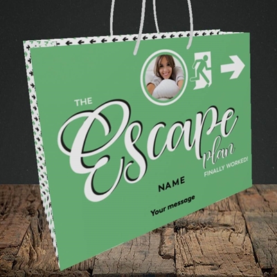 Picture of Escape Plan, Leaving Design, Medium Landscape Gift Bag