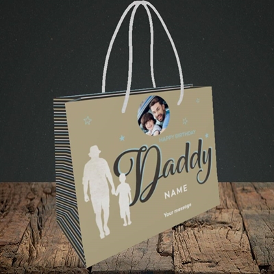 Picture of Daddy & Son, Birthday Design, Small Landscape Gift Bag