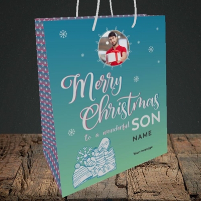 Picture of Wonderful Son, Christmas Design, Medium Portrait Gift Bag