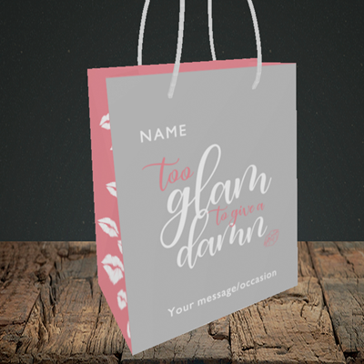 Picture of Glam, (Without Photo) Birthday Design, Small portrait Gift Bag