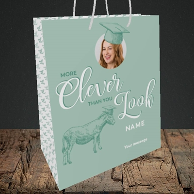 Picture of Clever, Graduation Design, Medium Portrait Gift Bag