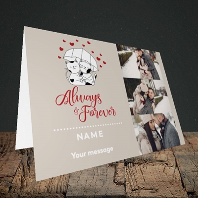 Picture of Always & Forever, Valentine's Design, Landscape Greetings Card