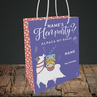 Picture of Alpaca My Bags(Without Photo), Wedding Design, Small Portrait Gift Bag