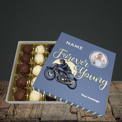 Picture of Forever Young (Motorbike), Birthday Design, Choc 25