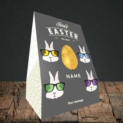 Picture of Hipster Bunnies(Without Photo), Easter Design, Truffle Easter Egg